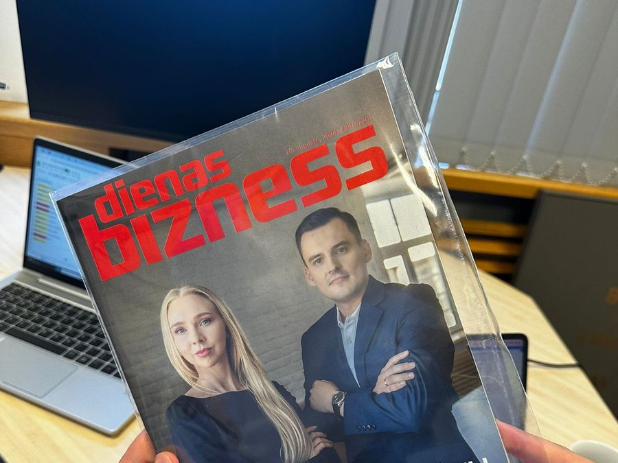On the cover of Dienas Bizness, August 2024